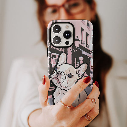 Double-Layer Semi-Handprinted Tough Matte iPhone Case