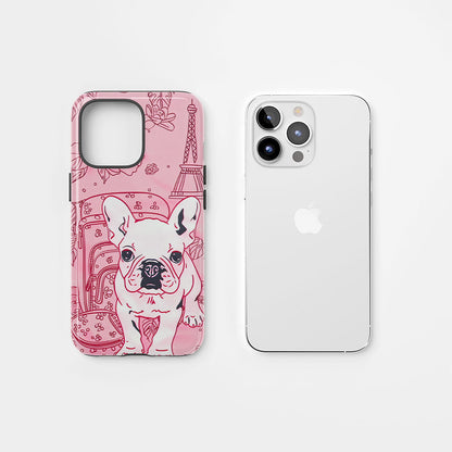 Double-Layer Semi-Handprinted Tough Matte iPhone Case