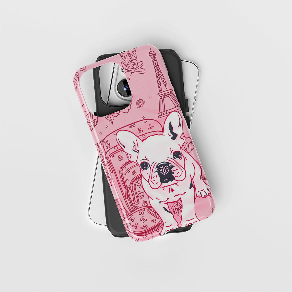 Double-Layer Semi-Handprinted Tough Matte iPhone Case