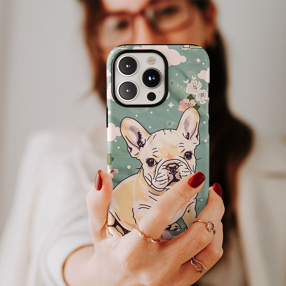 Double-Layer Semi-Handprinted Tough Matte iPhone Case