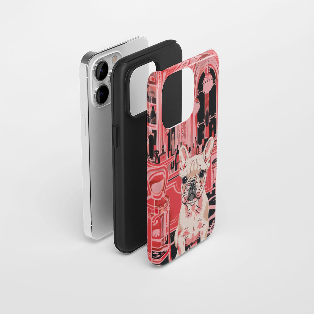 Double-Layer Semi-Handprinted Tough Matte iPhone Case