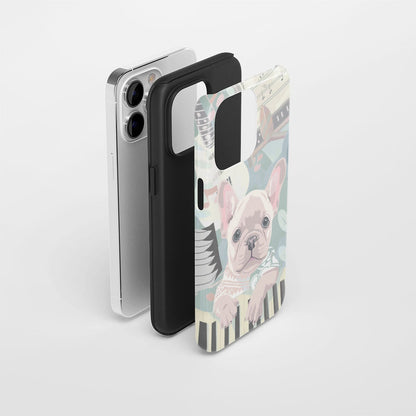 Double-Layer Semi-Handprinted Tough Matte iPhone Case