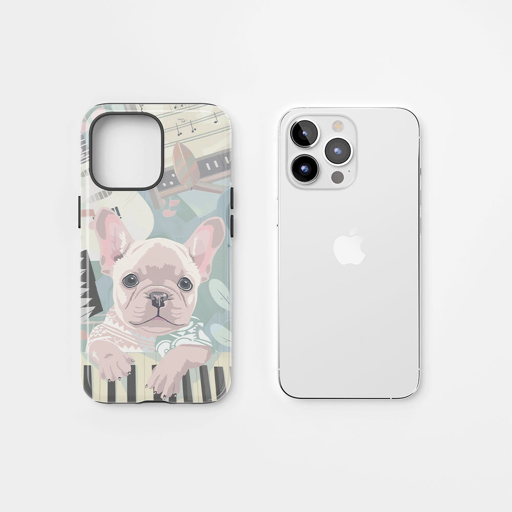 Double-Layer Semi-Handprinted Tough Matte iPhone Case