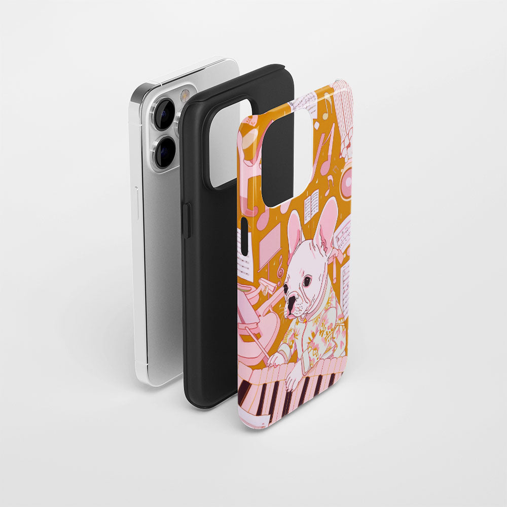 Double-Layer Semi-Handprinted Tough Matte iPhone Case