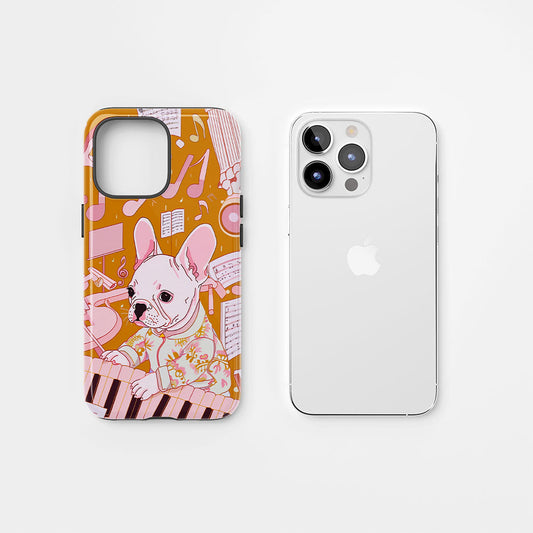 Double-Layer Semi-Handprinted Tough Matte iPhone Case