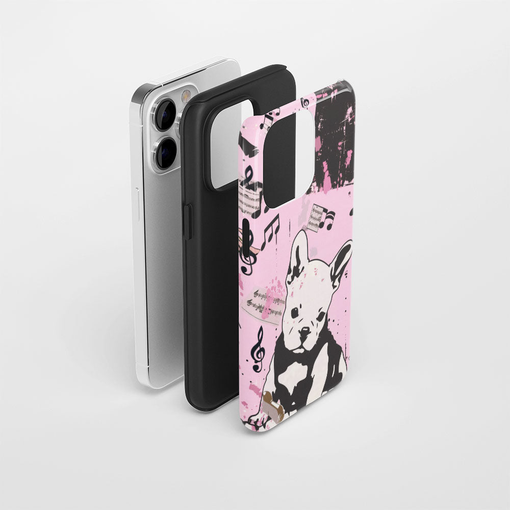 Double-Layer Semi-Handprinted Tough Matte iPhone Case