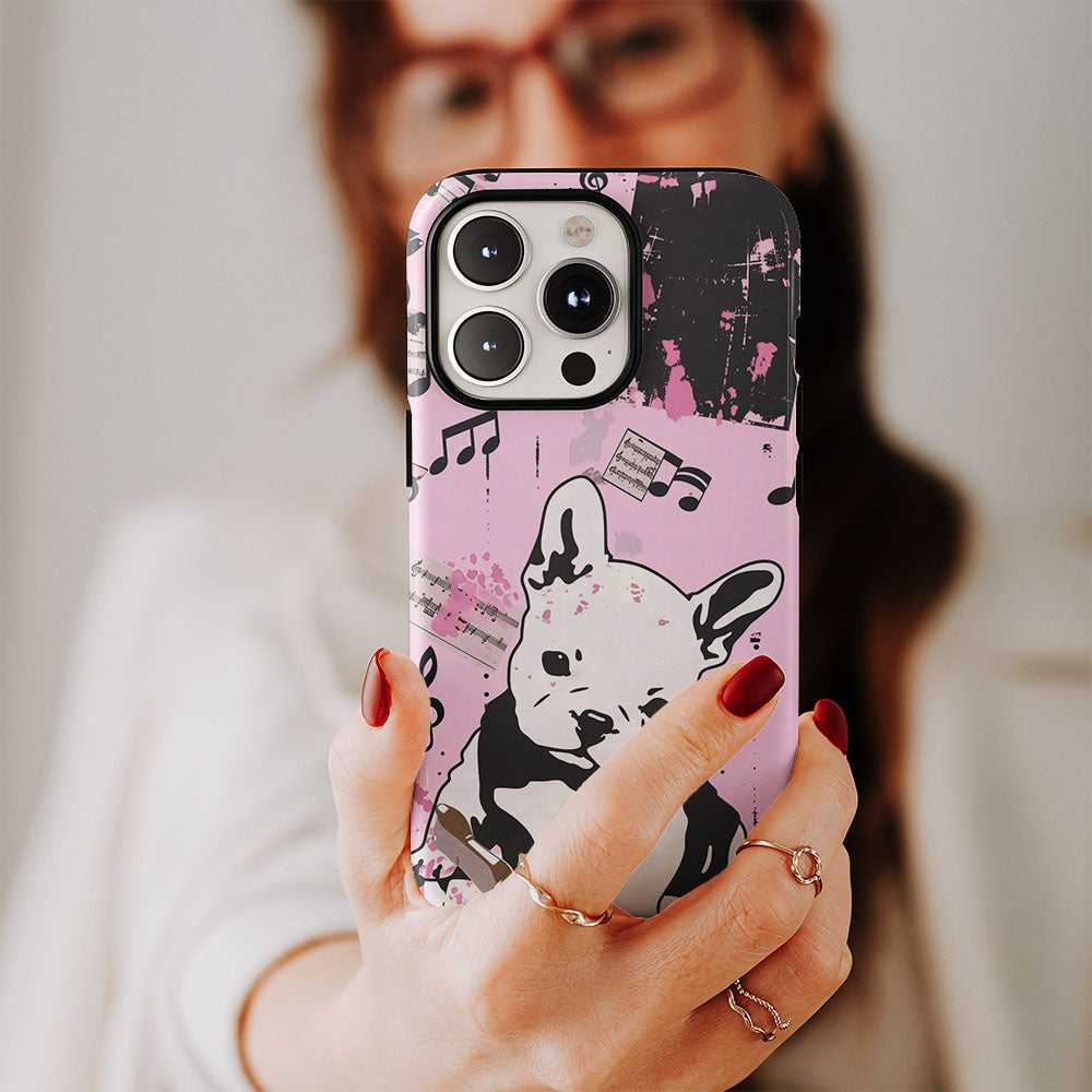 Double-Layer Semi-Handprinted Tough Matte iPhone Case