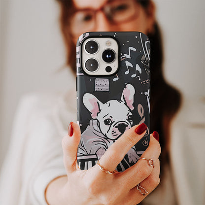 Double-Layer Semi-Handprinted Tough Matte iPhone Case