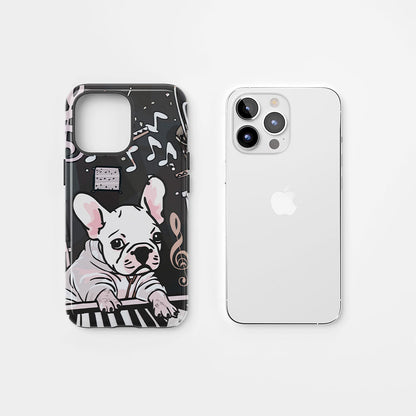 Double-Layer Semi-Handprinted Tough Matte iPhone Case