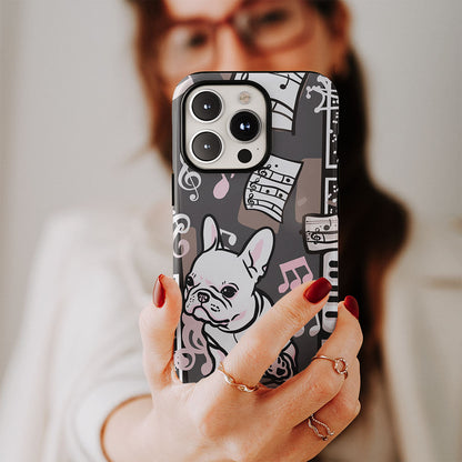 Double-Layer Semi-Handprinted Tough Matte iPhone Case