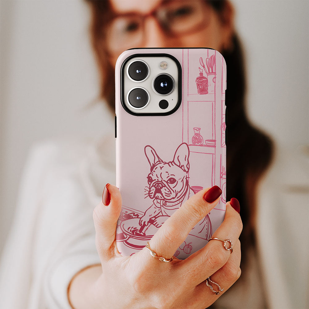 Double-Layer Semi-Handprinted Tough Matte iPhone Case