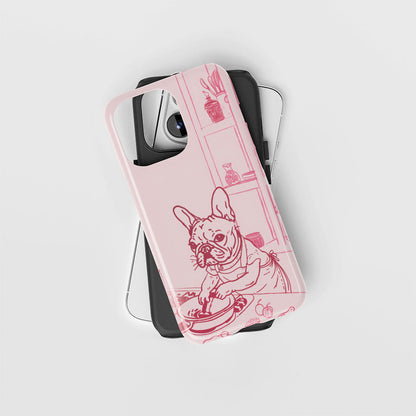 Double-Layer Semi-Handprinted Tough Matte iPhone Case