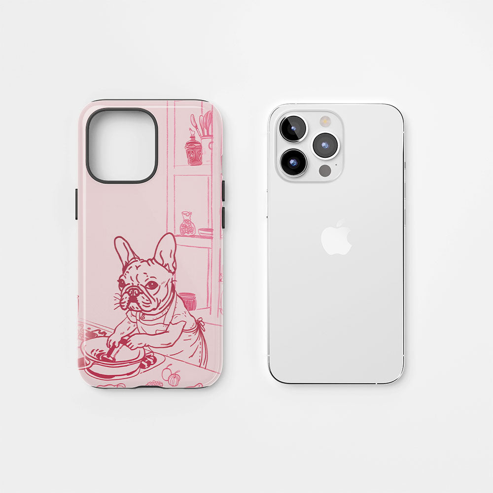 Double-Layer Semi-Handprinted Tough Matte iPhone Case