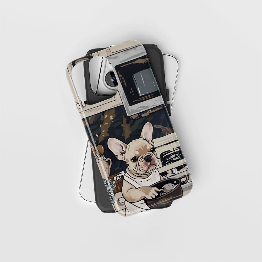 Double-Layer Semi-Handprinted Tough Matte iPhone Case