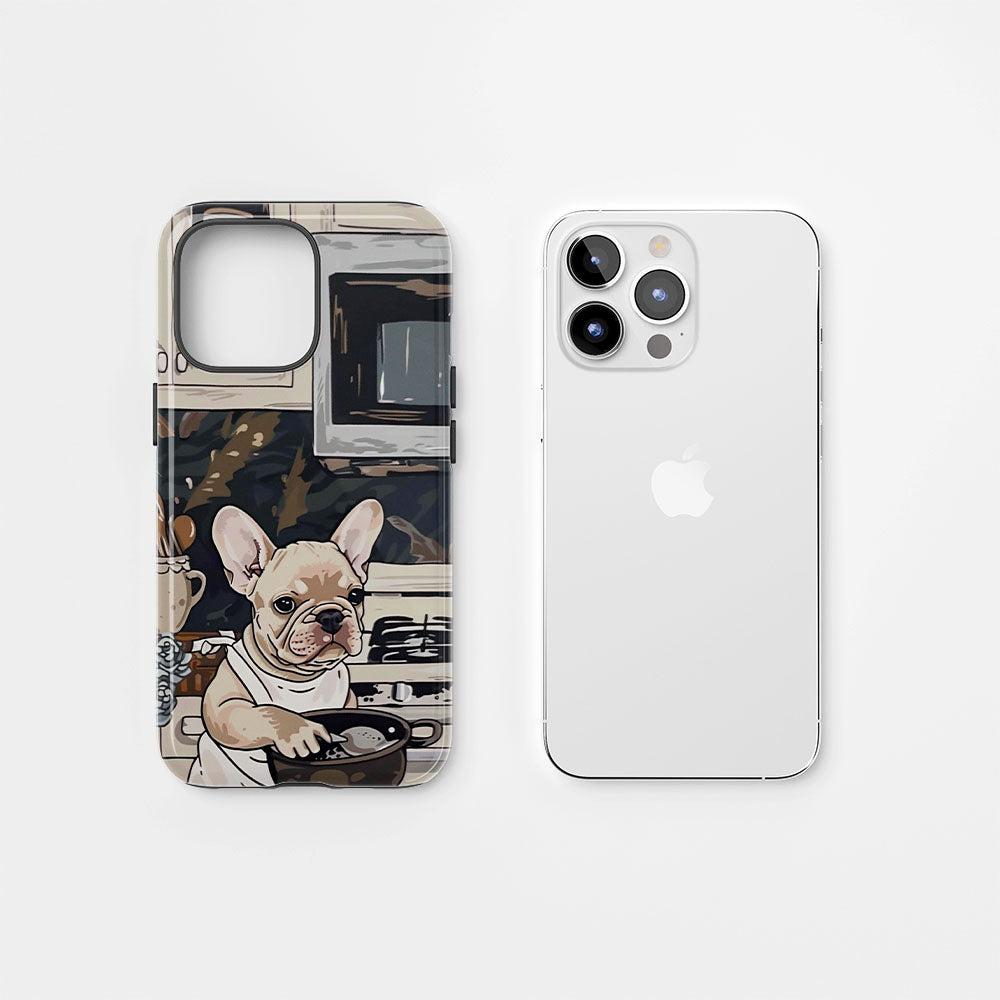 Double-Layer Semi-Handprinted Tough Matte iPhone Case