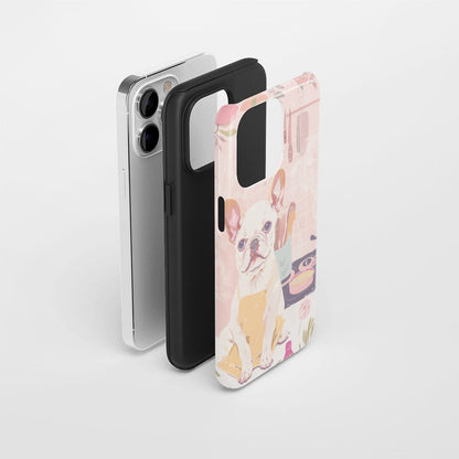 Double-Layer Semi-Handprinted Tough Matte iPhone Case