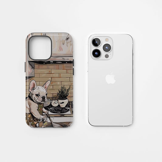 Double-Layer Semi-Handprinted Tough Matte iPhone Case