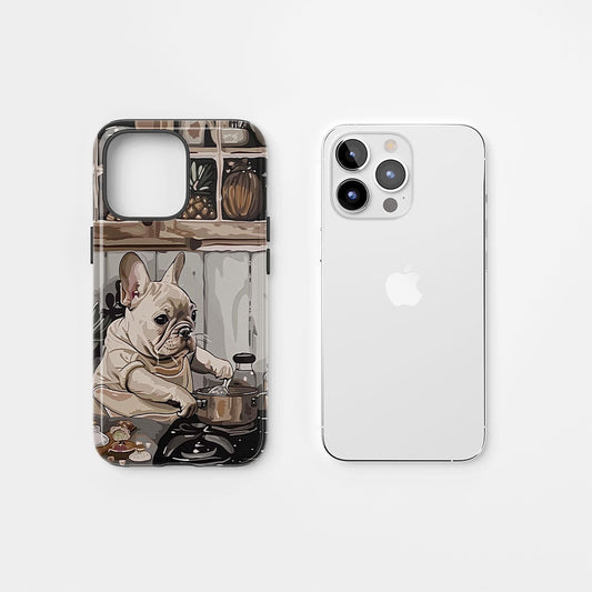 Double-Layer Semi-Handprinted Tough Matte iPhone Case