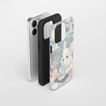 Double-Layer Semi-Handprinted Tough Matte iPhone Case