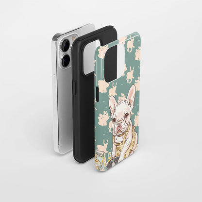 Double-Layer Semi-Handprinted Tough Matte iPhone Case