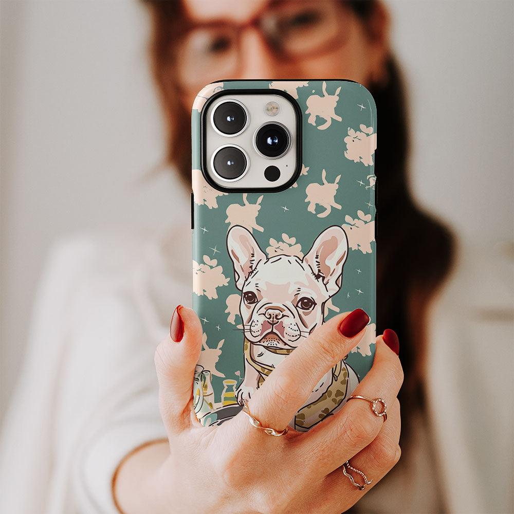 Double-Layer Semi-Handprinted Tough Matte iPhone Case