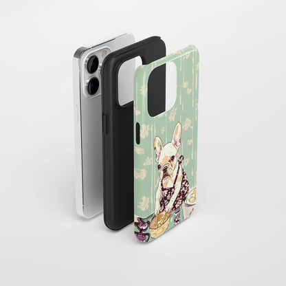 Double-Layer Semi-Handprinted Tough Matte iPhone Case