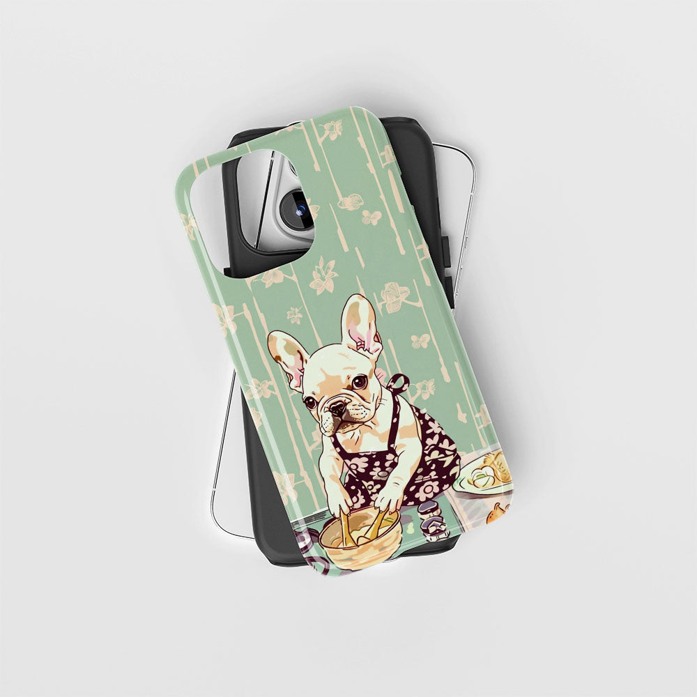 Double-Layer Semi-Handprinted Tough Matte iPhone Case