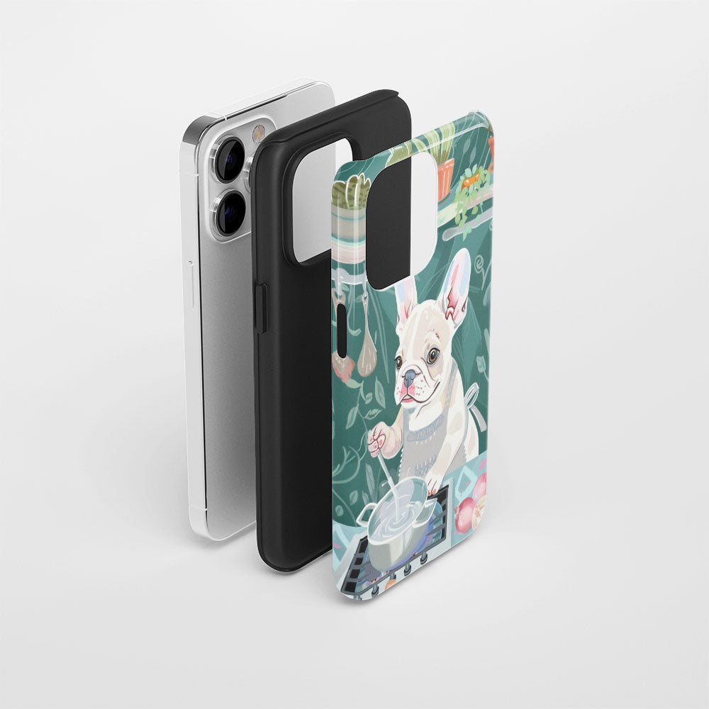 Double-Layer Semi-Handprinted Tough Matte iPhone Case