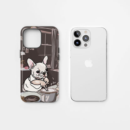 Double-Layer Semi-Handprinted Tough Matte iPhone Case