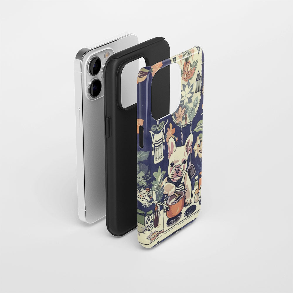 Double-Layer Semi-Handprinted Tough Matte iPhone Case