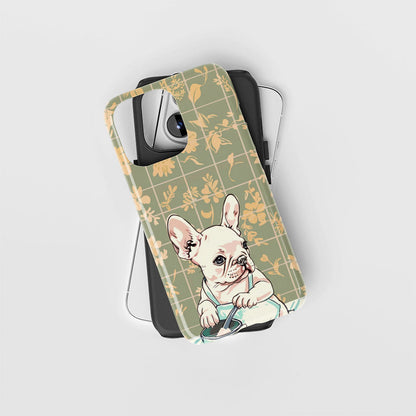 Double-Layer Semi-Handprinted Tough Matte iPhone Case