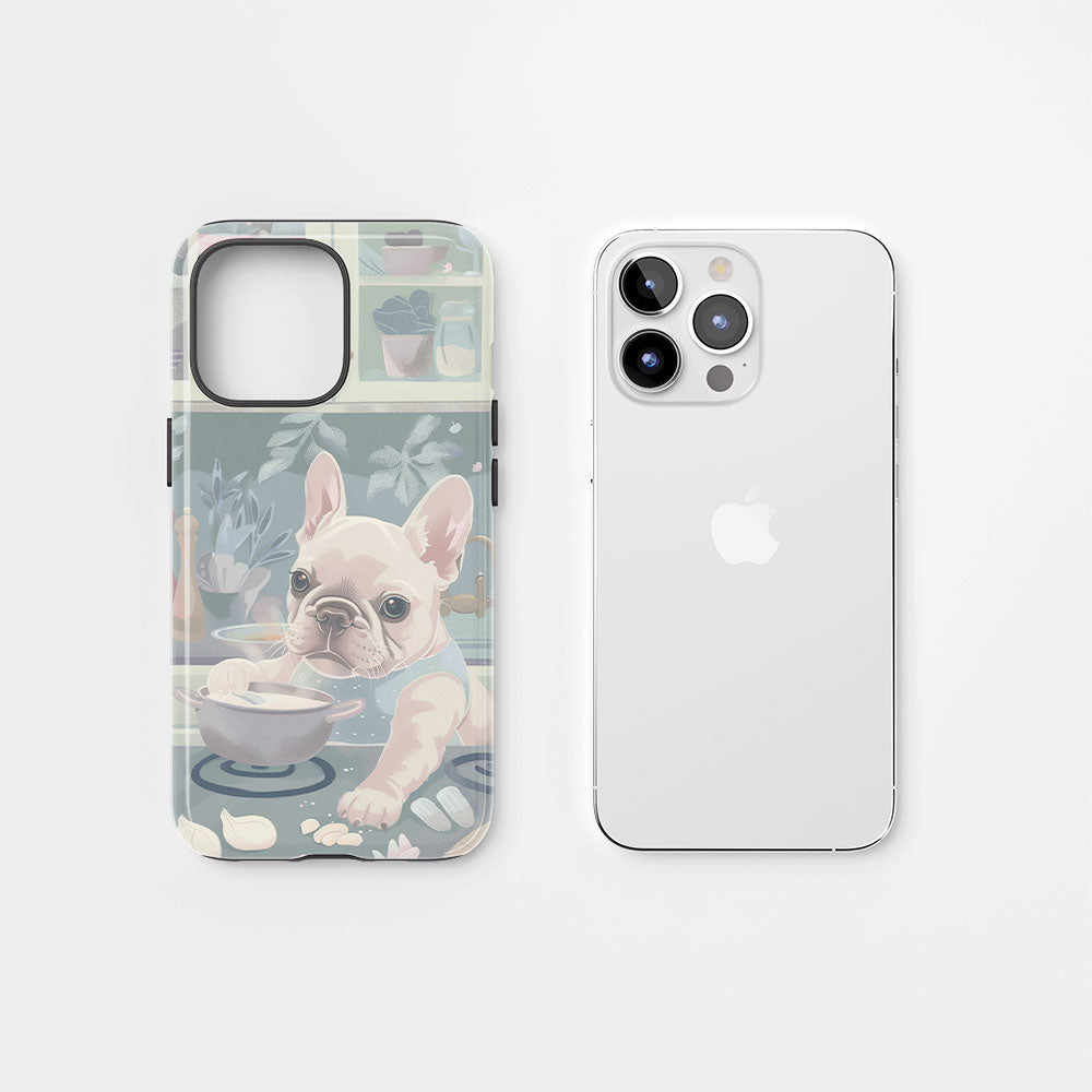 Double-Layer Semi-Handprinted Tough Matte iPhone Case