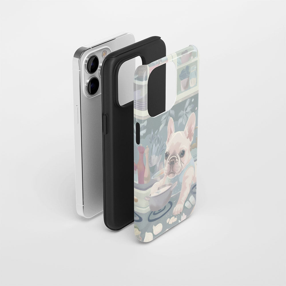 Double-Layer Semi-Handprinted Tough Matte iPhone Case