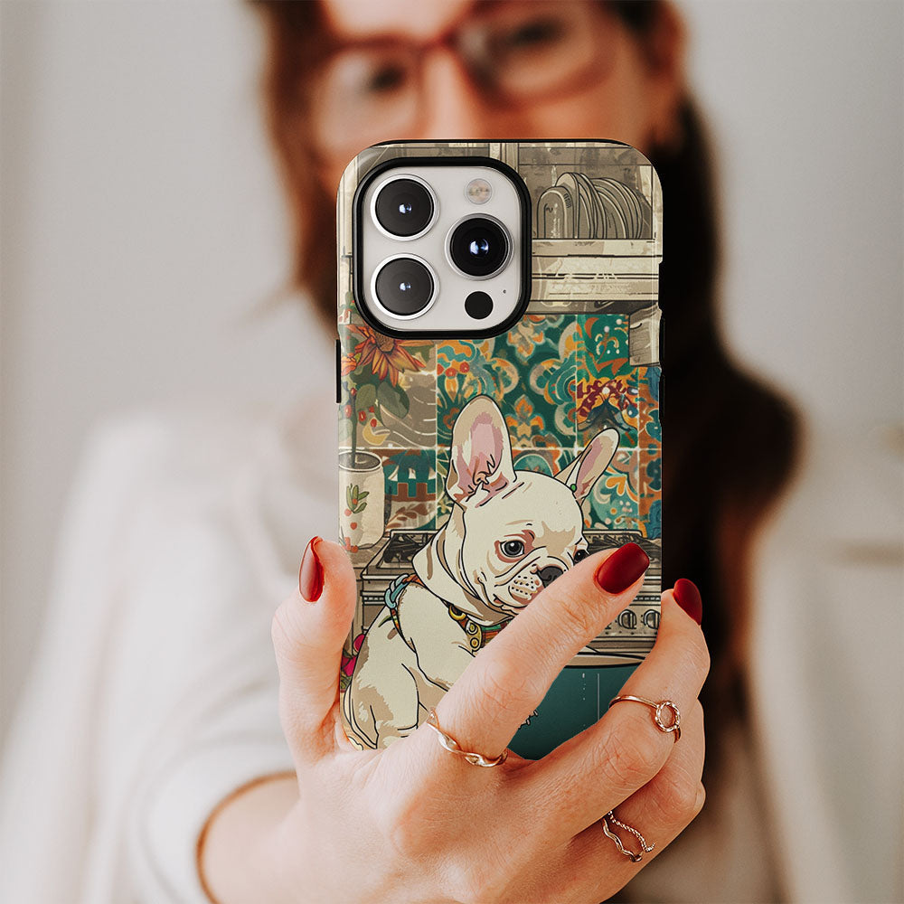 Double-Layer Semi-Handprinted Tough Matte iPhone Case