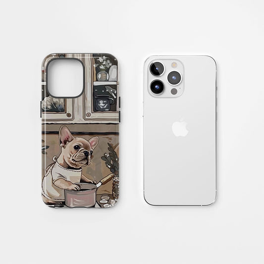 Double-Layer Semi-Handprinted Tough Matte iPhone Case