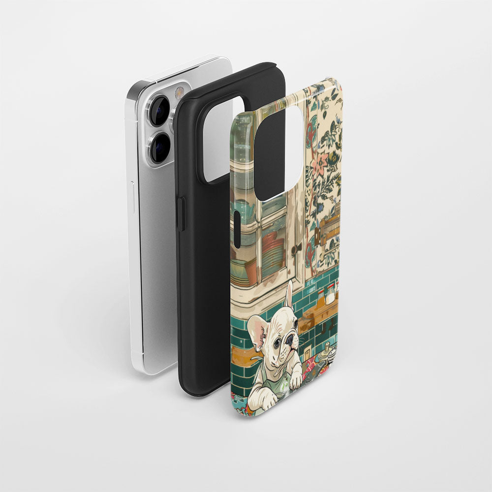 Double-Layer Semi-Handprinted Tough Matte iPhone Case