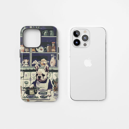 Double-Layer Semi-Handprinted Tough Matte iPhone Case