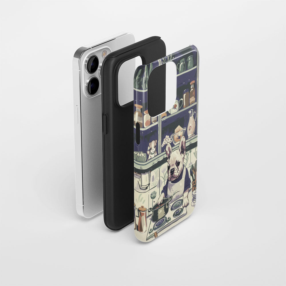 Double-Layer Semi-Handprinted Tough Matte iPhone Case