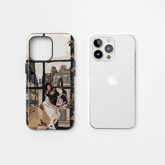 Double-Layer Semi-Handprinted Tough Matte iPhone Case