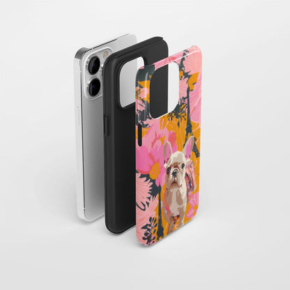 Double-Layer Semi-Handprinted Tough Matte iPhone Case