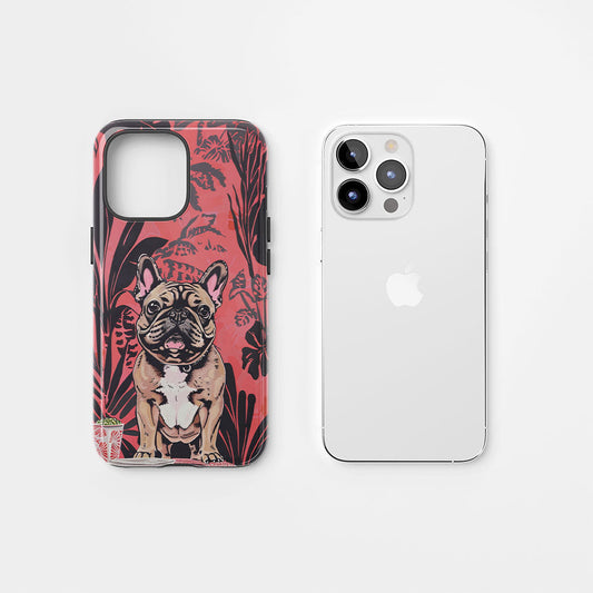 Double-Layer Semi-Handprinted Tough Matte iPhone Case