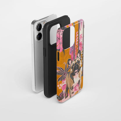 Double-Layer Semi-Handprinted Tough Matte iPhone Case