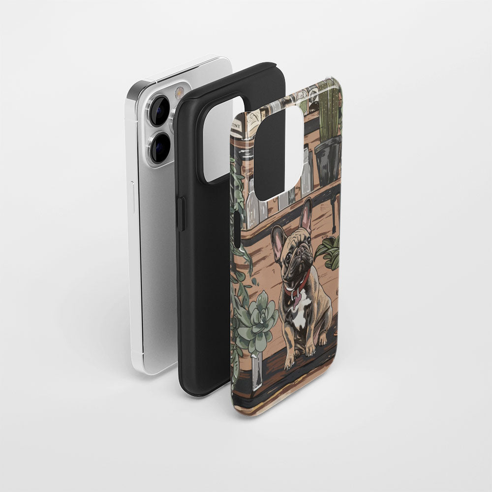 Double-Layer Semi-Handprinted Tough Matte iPhone Case