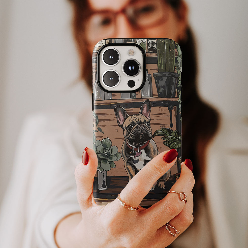 Double-Layer Semi-Handprinted Tough Matte iPhone Case