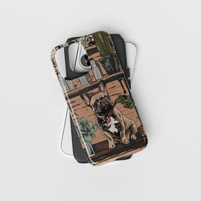 Double-Layer Semi-Handprinted Tough Matte iPhone Case