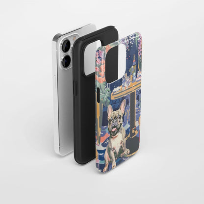 Double-Layer Semi-Handprinted Tough Matte iPhone Case