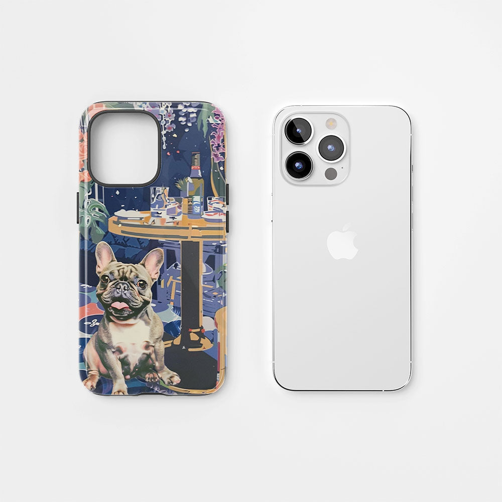 Double-Layer Semi-Handprinted Tough Matte iPhone Case