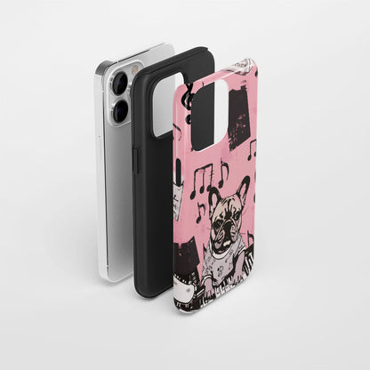 Double-Layer Semi-Handprinted Tough Matte iPhone Case