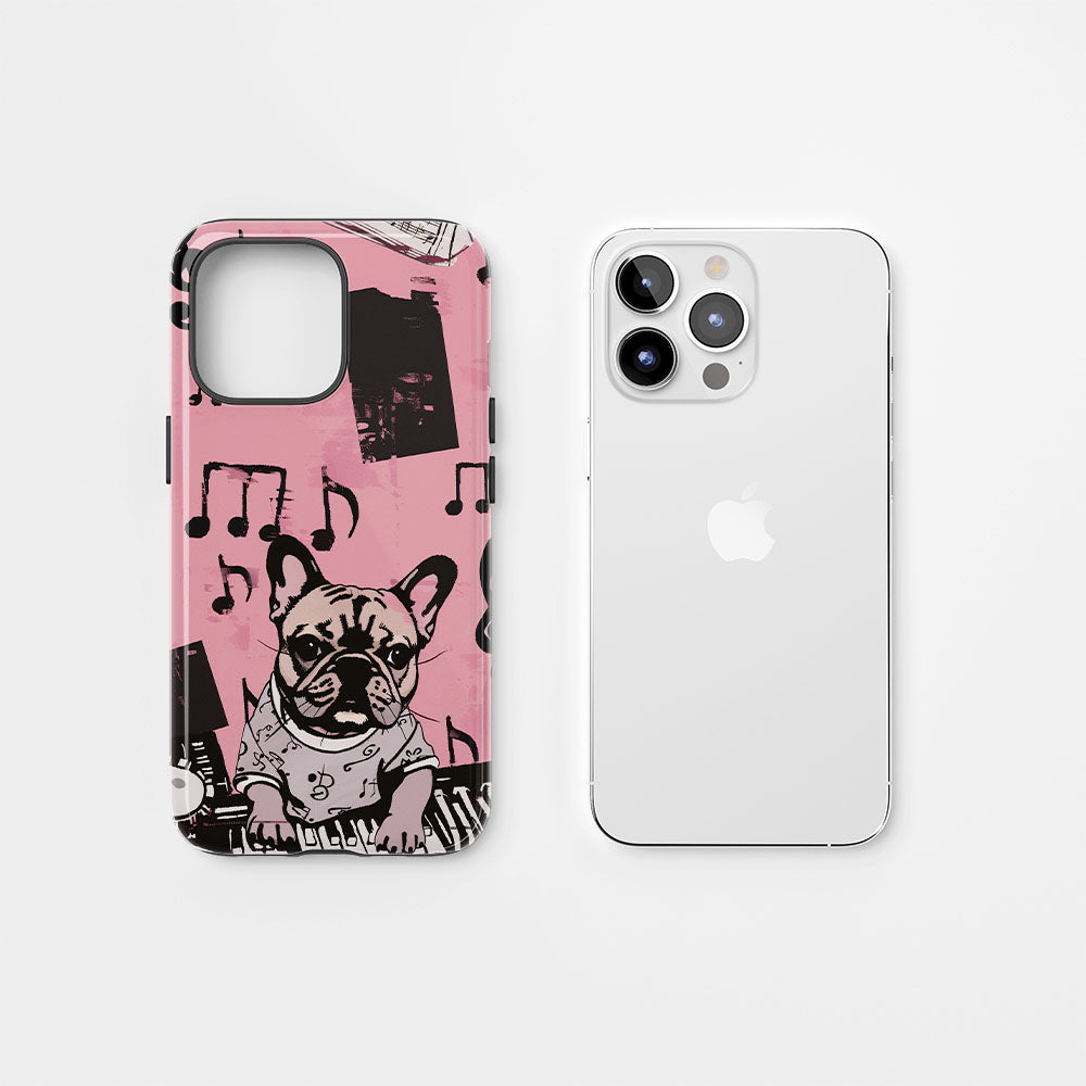 Double-Layer Semi-Handprinted Tough Matte iPhone Case