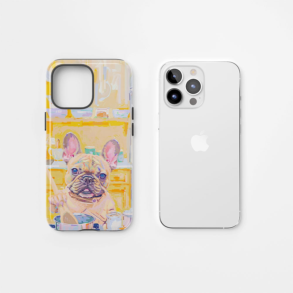 Double-Layer Semi-Handprinted Tough Matte iPhone Case